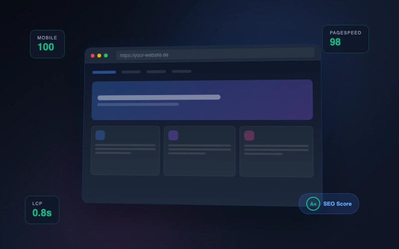 Websites & Landing Pages – SEO-optimiert mit perfekten Core Web Vitals